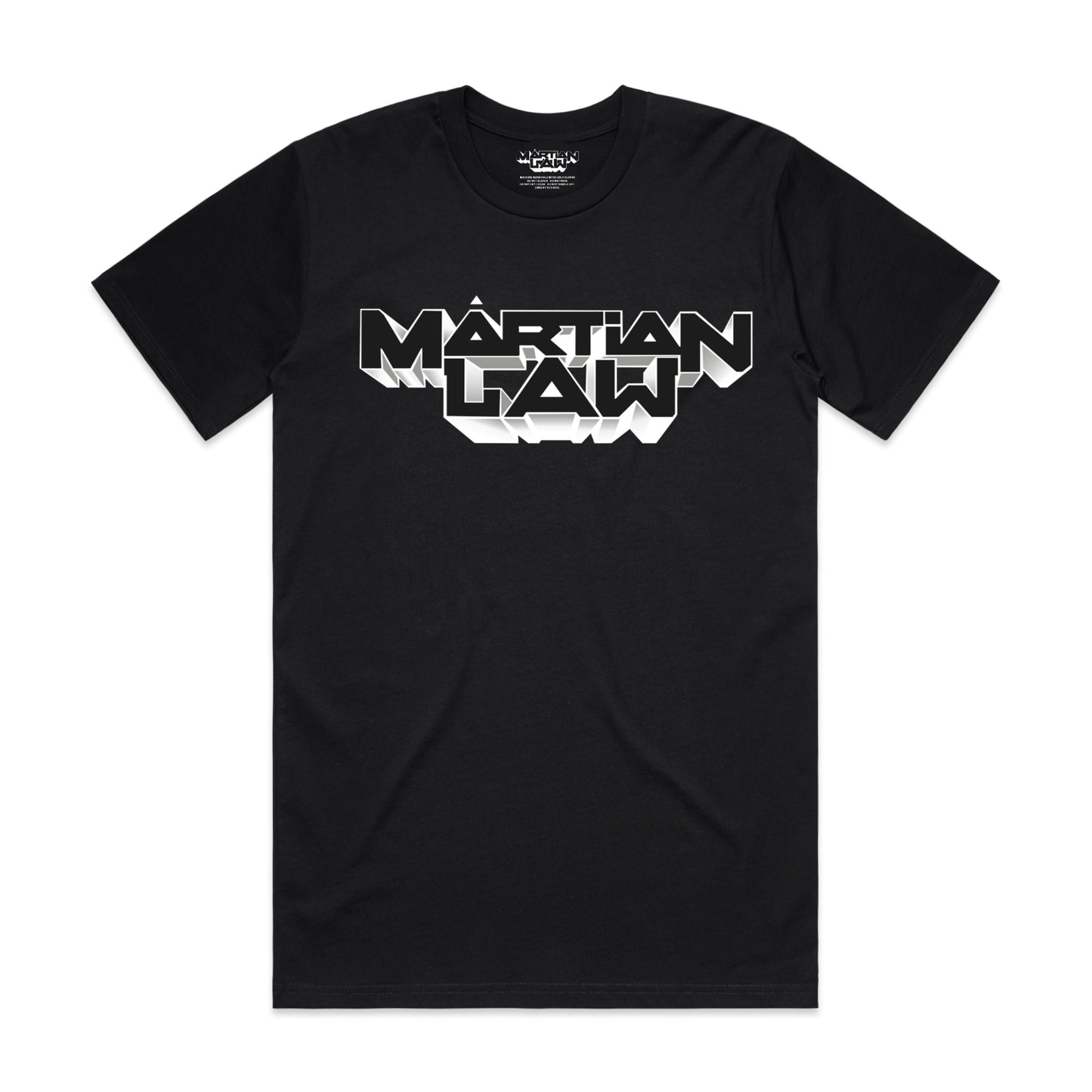 Martian Law Monochrome Tee - Black