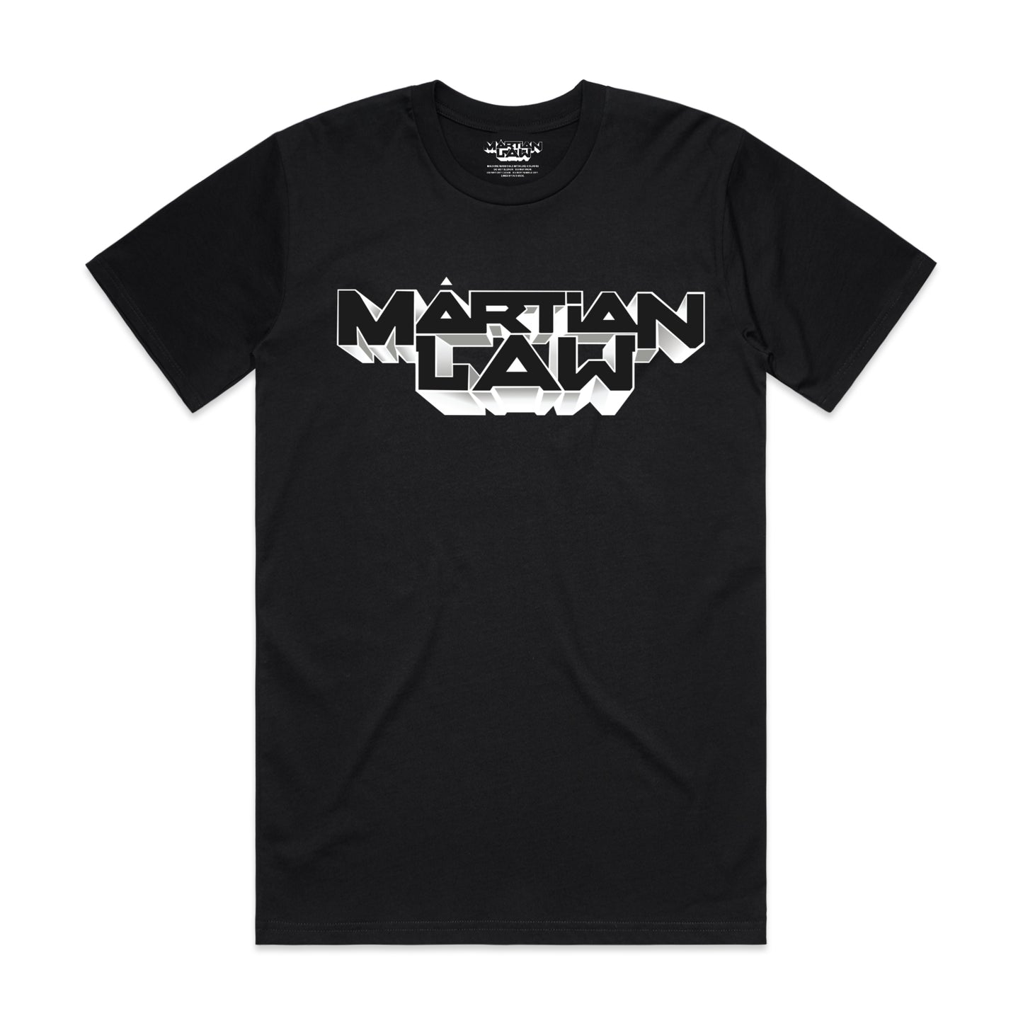 Martian Law Monochrome Tee - Black